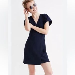NWOT Madewell Cross Front Flutter Sleeve Mini Dress XS